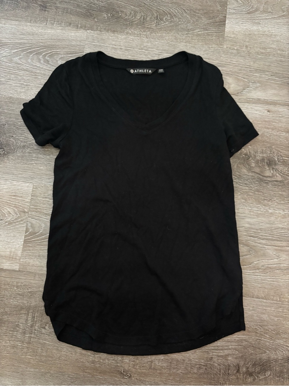 Athleta Women's Black V-Neck Tee modal